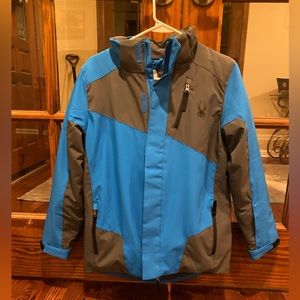 Spyder Turner ski jacket boys size XL (18/20) blue NWT